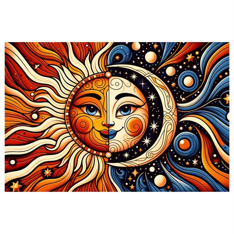 WANDBILD TAG UND NACHT - WANDBILDER MOND - BILDER