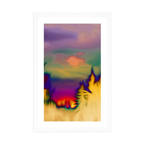 POSTER MIT PASSEPARTOUT UNGEWÖHNLICHE KONTUREN DES WALDES - MOTIVE AUS UNSERER WERKSTATT - POSTER