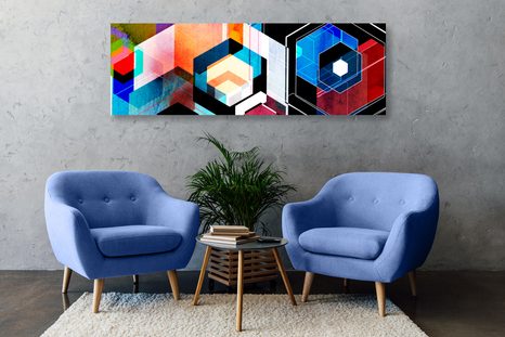 OBRAZ FUTURISTICKÁ GEOMETRIA - ABSTRAKTNÉ OBRAZY - OBRAZY