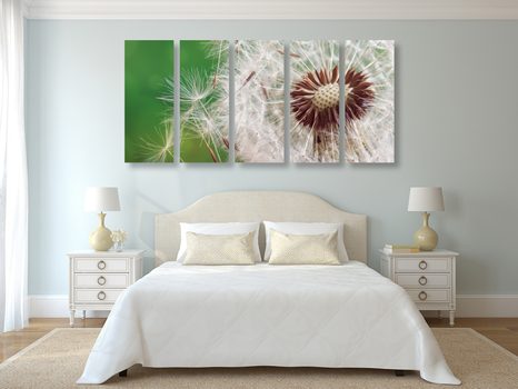 TABLOU 5-PIESE SEMINȚE DE PĂPĂDIE - TABLOU FLORI - TABLOURI