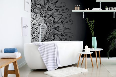 SAMOLEPÍCÍ TAPETA MANDALA V TMAVÉM PROVEDENÍ - SAMOLEPÍCÍ TAPETY - TAPETY