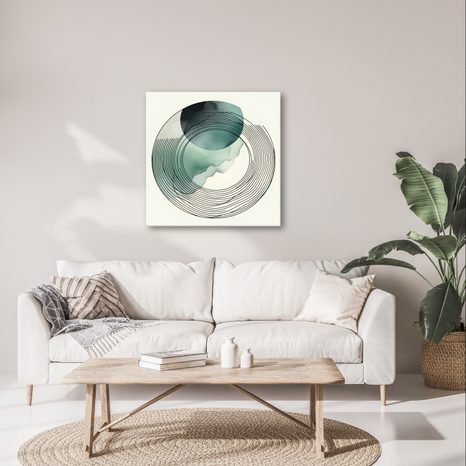 WANDBILD KREISE IN HARMONIE - WANDBILDER ABSTRAKTE FORMEN - BILDER