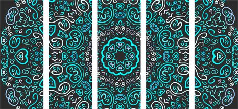 5-DÍLNÝ OBRAZ MANDALA LÁSKY - OBRAZY FENG SHUI - OBRAZY