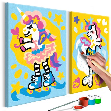 PICTURE PAINTING BY NUMBERS FUNNY UNICORNS FOR CHILDREN