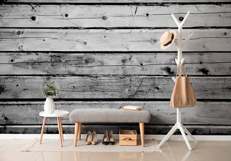 TAPETE MODERNES HOLZDESIGN IN GRAU - 🔥 TOTALAUSVERKAUF