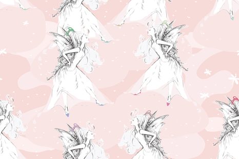 SAMOLEPÍCÍ TAPETA VÍLA NA RŮŽOVÉM POZADÍ - SAMOLEPÍCÍ TAPETY - TAPETY