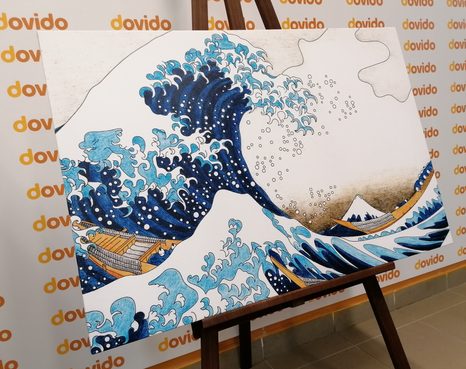 КАРТИНА НА ПЛАТНО – РЕПРОДУКЦИЯ ГОЛЯМАТА ВЪЛНА ОТ КАНАГАВА - КАЦУШИКА ХОКУСАЙ - КАРТИНИ НА ПРИРОДАТА И ПЕЙЗАЖИ - КАРТИНИ