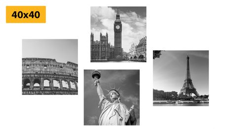 KÉPSZETT FEKETE-FEHÉR TÖRTÉNELMI MŰEMLÉKEK - KÉPSZETTEK - KÉPEK