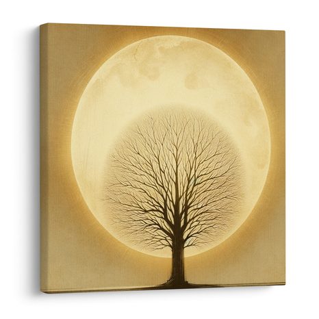 WANDBILD SILHOUETTE DES LEBENSBAUMS - BILDER BÄUME DES LEBENS - BILDER