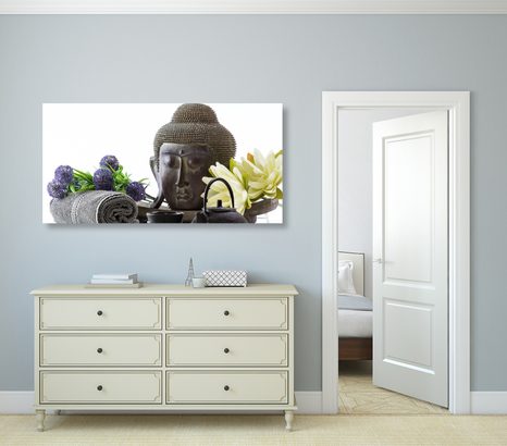 КАРТИНА НА ПЛАТНО – УЕЛНЕС НАТЮРМОРТ С БУДА - ФЪН ШУЙ КАРТИНИ - КАРТИНИ