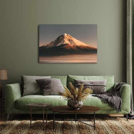 TABLEAU SUR TOILE – SOMMET MONTAGNEUX AU CRÉPUSCULE - TABLEAUX DE MONTAGNE - TABLEAUX