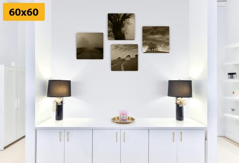 BILDER-SET GEHEIMNISVOLLE NATUR IN SEPIA - BILDERSETS - BILDER