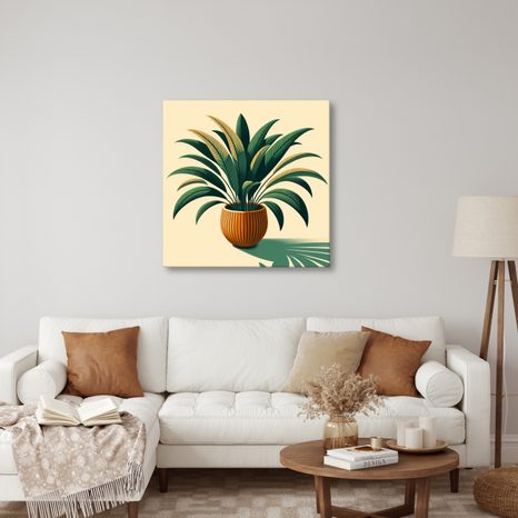 WANDBILD ELEGANTE ZIMMERPFLANZE - BOTANISCHE BILDER - BILDER