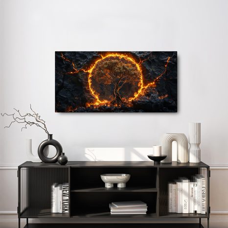 SLIKA MAGIČNO DRVO ŽIVOTA U KRUGU - SLIKE STABLA ŽIVOTA - SLIKE