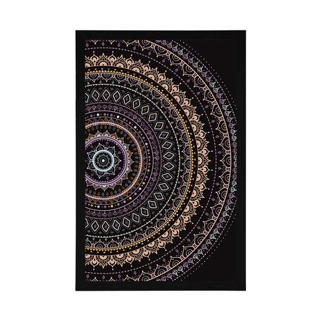 PLAGÁT MANDALA SO VZOROM SLNKA VO FIALOVÝCH ODTIEŇOCH - FENG SHUI - PLAGÁTY