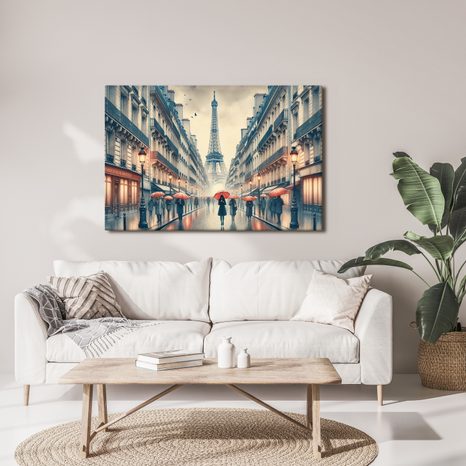 OBRAZ PAŘÍŽ V DEŠTIVÉM DNI - OBRAZY MĚSTA - OBRAZY