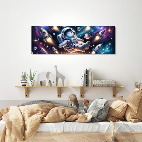 QUADRO SU TELA – GALASSIA VISTA CON GLI OCCHI DI UN BAMBINO - QUADRI SPAZIALI PER BAMBINI - STAMPE E QUADRI