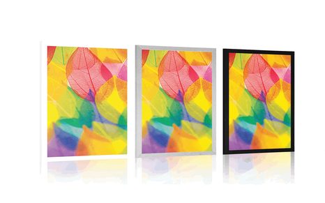 POSTER BLÄTTER IN HERBSTFARBEN - NATUR - POSTER