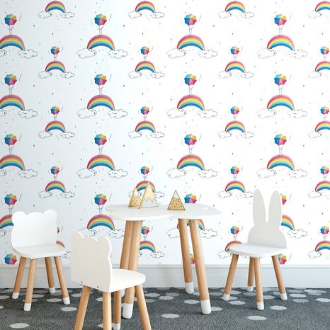 SELF ADHESIVE WALLPAPER RAINBOW UMBRELLAS - SELF-ADHESIVE WALLPAPERS - WALLPAPERS