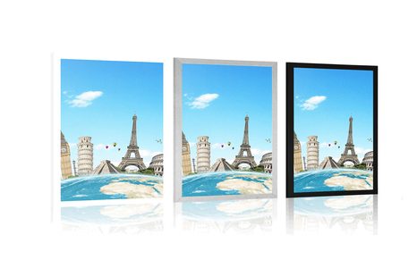 PLAKAT PUTOVANJE OKO SVIJETA - GRADOVI - PLAKATI