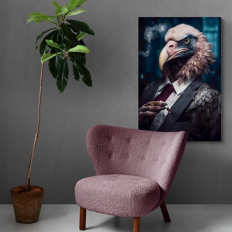 QUADRO SU TELA – GANGSTER ANIMALE AVVOLTOIO - QUADRI DI GANGSTER ANIMALI - STAMPE E QUADRI