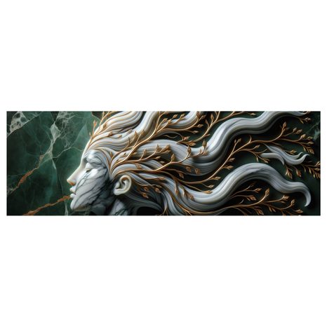 KÉP NŐ ARANY LEVELEKKEL, TERMÉSZET KAPCSOLATTAL - NŐKET ÁBRÁZOLÓ KÉPEK - KÉPEK