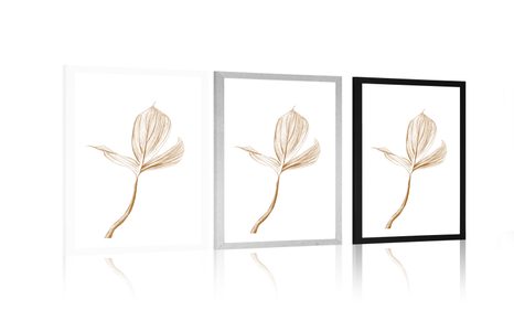 PLAKÁT S PASPARTOU DOKONALOST LISTU - MOTIVY Z NAŠÍ DÍLNY - PLAKÁTY