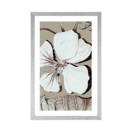 POSTER MIT PASSEPARTOUT KAPUZINERKRESSE IN BEZAUBERNDEM DESIGN - MOTIVE AUS UNSERER WERKSTATT - POSTER