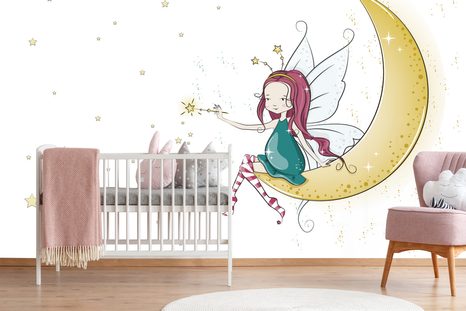 TAPETA KOUZELNÁ VÍLA NA MĚSÍCI - DĚTSKÉ TAPETY - TAPETY