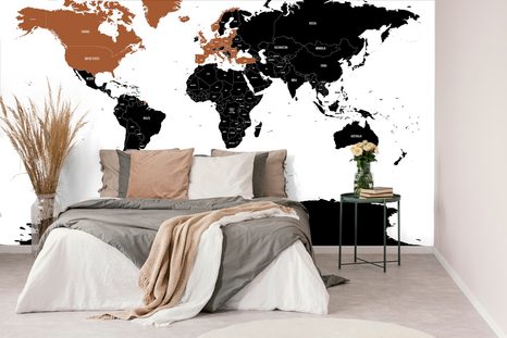 SAMOLEPÍCÍ TAPETA MODERNÍ MAPA S KONTRASTEM - SAMOLEPÍCÍ TAPETY - TAPETY