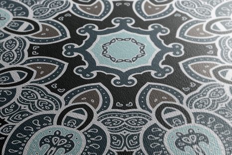 OBRAZ MANDALA S INDICKÝM MOTIVEM V SVĚTLÉ MODRÉ - OBRAZY FENG SHUI - OBRAZY