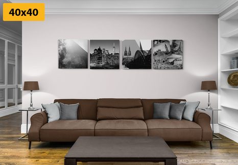 SET DI QUADRI – CITTÀ IN STILE INTERESSANTE - COLLEZIONI DI QUADRI - STAMPE E QUADRI
