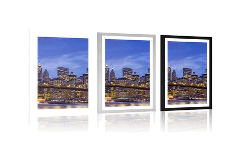 POSTER CU PASSEPARTOUT POD ÎN BROOKLYN - ORAȘE - POSTERE