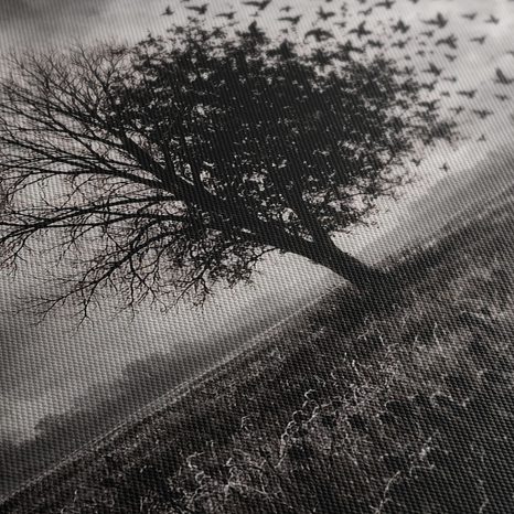 QUADRO SU TELA – ALBERO DELLA VITA IN PAESAGGIO OSCURO - QUADRI HALLOWEEN E HORROR - STAMPE E QUADRI
