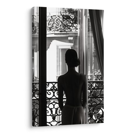OBRAZ SILUETA U OKNA - OBRAZY ŽENY - OBRAZY