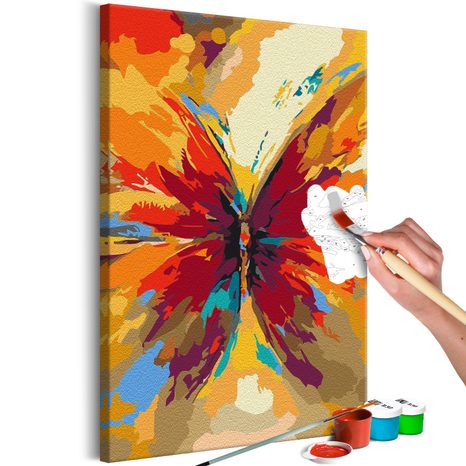 PICTURE PAINTING BY NUMBERS MULTICOLOURED BUTTERFLY