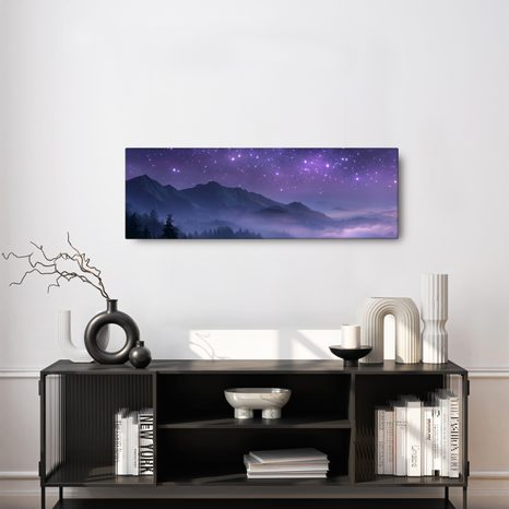 OBRAZ TAJEMNÁ KRAJINA POD HVĚZDAMI - OBRAZY HORY - OBRAZY