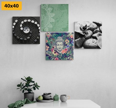 SET OBRAZŮ FENG SHUI V NETRADIČNÍ KOMBINACI - SESTAVY OBRAZŮ - OBRAZY