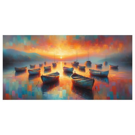 WANDBILD BOOTE AUF RUHIGEM WASSER - BILDER MEER UND STRAND - BILDER