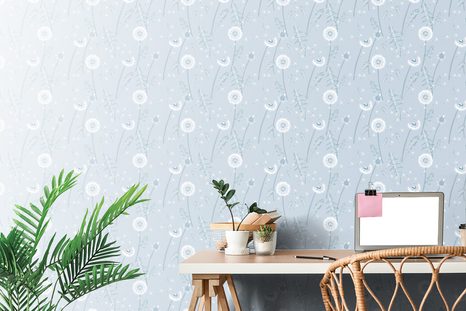 CARTA DA PARATI – FRAGILITÀ DEL SOFFIONE - CARTA DA PARATI CON FIORI - CARTA DA PARATI