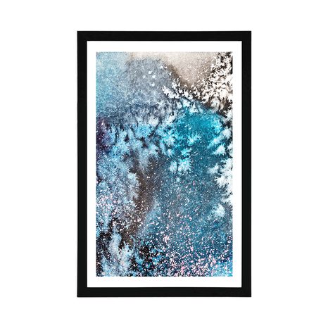 POSTER WITH MOUNT ABSTRACTION FROM WATERCOLOR COLORS - ABSTRACT AND PATTERNED - POSTERS