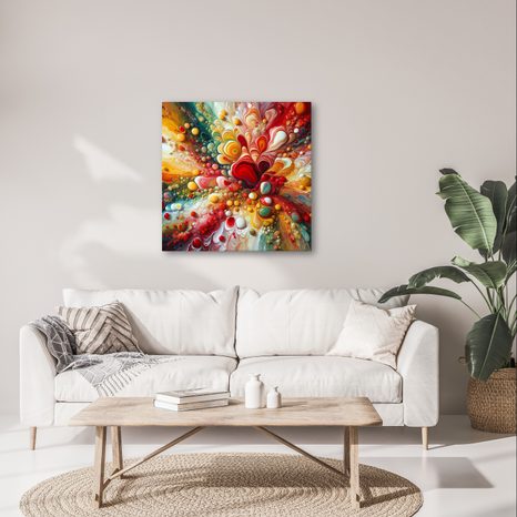 WANDBILD PULSIERENDE ENERGIE UND FARBEN - WANDBILDER ABSTRAKTE FORMEN - BILDER