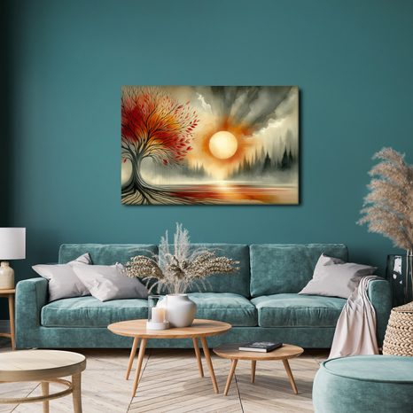 OBRAZ STROM ŽIVOTA S PODZIMNÍM SLUNCEM - OBRAZY STROMY ŽIVOTA - OBRAZY