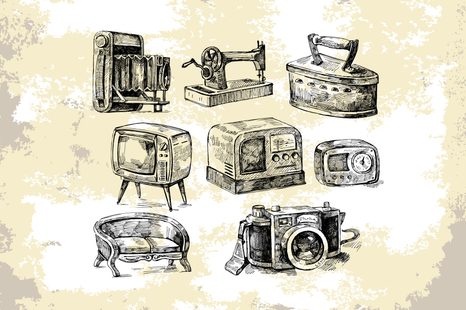 SELBSTKLEBENDE TAPETE AUS DEM RETROLEBEN - VINTAGE- UND RETRO-TAPETEN - TAPETEN