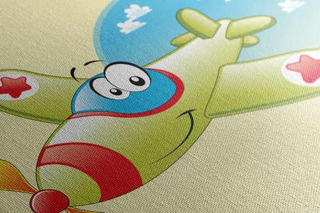 КАРТИНА НА ПЛАТНО – СМЕЛО МАЛЪК САМОЛЕТ - КАРТИНИ ЗА ДЕЦА - КАРТИНИ