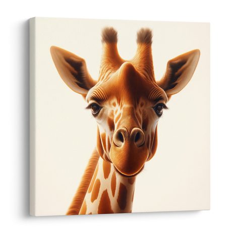 WANDBILD DETAILREICHER BLICK DER GIRAFFE - WANDBILDER ZEBRAS UND GIRAFFEN - BILDER
