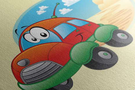 OBRAZ AUTÍČKO NA VÝLETĚ - DĚTSKÉ OBRAZY - OBRAZY