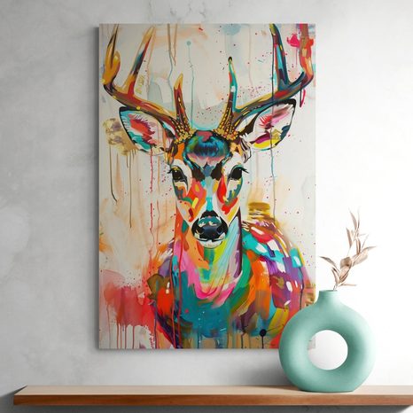 TABLOU CĂPRIOARĂ CU IMITAȚIA PICTURII - TABLOURI CU CERBI - TABLOURI