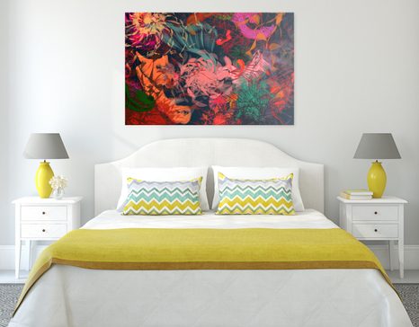 WANDBILD ABSTRAKTE BLUMEN - ABSTRAKTE BILDER - BILDER