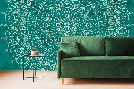 SAMOLEPÍCÍ TAPETA KRESLENÁ MANDALA - SAMOLEPÍCÍ TAPETY - TAPETY